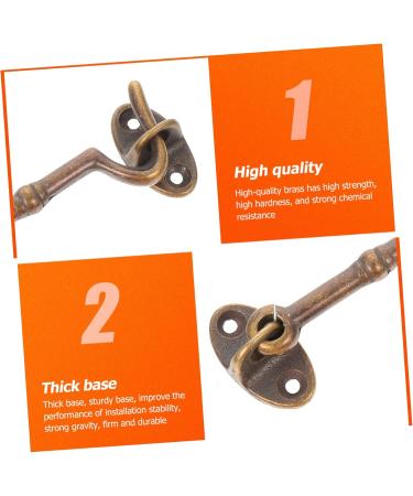 Alipis 1 Set Door and Window Buckle Vintage Window Hook Window Lock Hook Buckle Hook Door Latch Pure Copper 10.5X3.1X0.6CM Bronzed - Buy Online on GoSupps.com