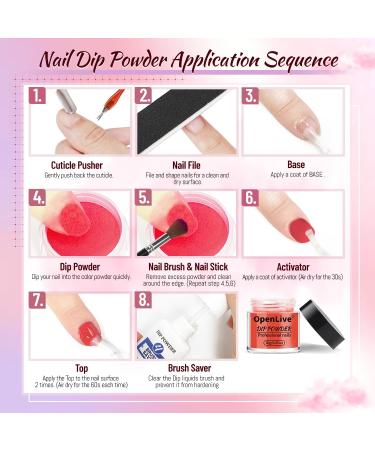 32 Color Dip Nail Powder Starter Kit - 36 Bottles for DIY French Nail Art - Includes Base Top Coat & Activator - Perfect for Salon & Home Use - Buy Online on GoSupps.com