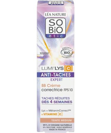 L A NATURE SO BiO tic | BB Correcting Cream SPF 10 - Lumi'lys C | Anti-Stain Expert | Medium Shade | Natural Coverage | My - Buy Online on GoSupps.com
