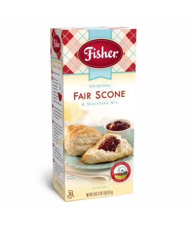 Fisher Orginial Fair Scone & Shortcake Mix, 18 OZ (Pack of 6) Fair Scone 1.12 Pound (Pack of 6)