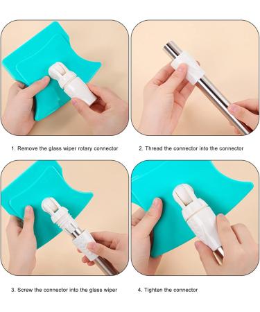 LTLJX Double-Side Magnetic Glass Cleaner with 360 Degree Rotation Head and Stainless Steel Extension Pole Home Cleaning Wiper for High-Rise Windows 5-36cm Green - Buy Online on GoSupps.com