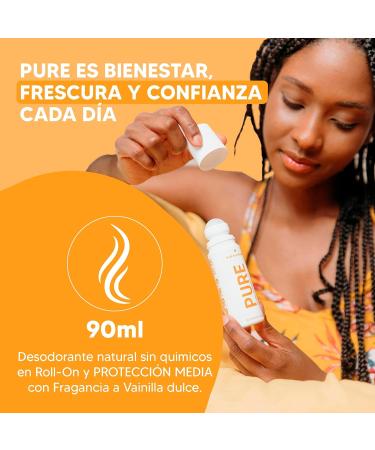 PURE Deodorant Femme Sans Aluminium I Fragrance Primavera Florecida I XXL 90ml D odorant Bio 71% & Deodorant Naturel 100% Avec une Note de 100/100 sur Yuka I Deodorant Femme Bio en Roll-on - Buy Online on GoSupps.com