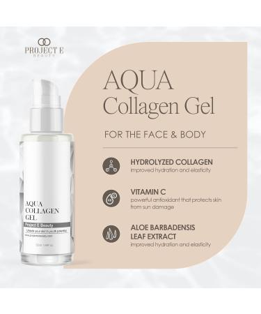 Project E Beauty Aqua Collages Gel - Natural Vitamin C Facial & Eye Serum for Anti-Aging Lifting & Tightening | 50 ml - Buy Online on GoSupps.com