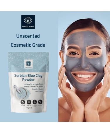 Serbian Blue Clay Powder for Facial Masks & Body Wraps | 4oz Skin Tightening & Soap Making - Buy Online on GoSupps.com