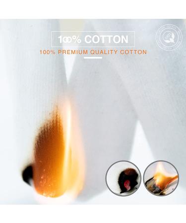 MNOPQ 100% Cotton Moisturizing Gloves - 4 Pairs Medium | Overnight Bedtime Gloves for Eczema | Touch Screen Friendly | Includes Washing Bag & Wristband - Buy Online on GoSupps.com