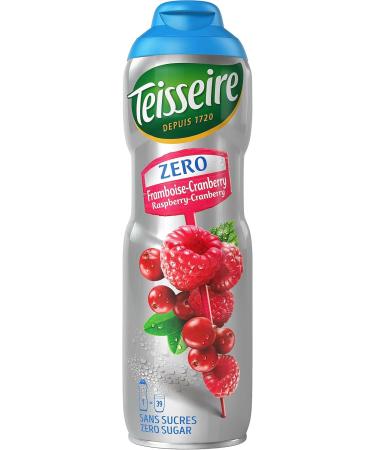 Teisseire Zero Sugar Raspberry Cranberry Syrup for Refreshing Drink Cocktails Bottle 60cl - Buy Online on GoSupps.com