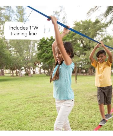 HearthSong 50'L Slackline Balancing Training Line with Carrying Bag | Supports 800 lbs - Buy Online on GoSupps.com