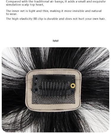 Women 3D Air Bangs Human Hair Clip on Bangs Topper Top Remy Hair Extension Invisible Seamless Thin Neat on The Temples Fringe Striaght One Piece Hairpiece Accessorie/904 - Buy Online on GoSupps.com