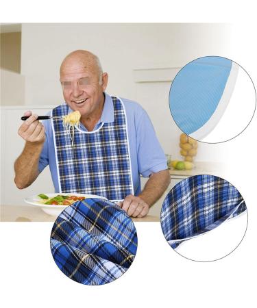 Adult Bib 3colors Adult Bib Washable Reusable Waterproof Dinning Aid Clothes Protector Clothing Protector with Optional Crumb Catcher and Vinyl Backing 17.7 * 29.5inch(Orange pink) - Buy Online on GoSupps.com