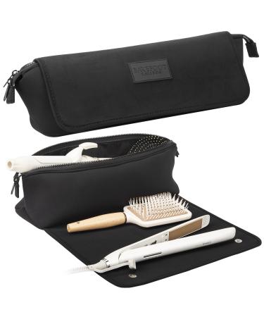 Hair Tools Travel Bag and Heat Resistant Mat for Flat Irons  Straighteners  Curling Iron  and Haircare Accessories  2-in-1 design  with Interior Pockets  Portable Organizer  Neoprene (Black) - Buy Online on GoSupps.com