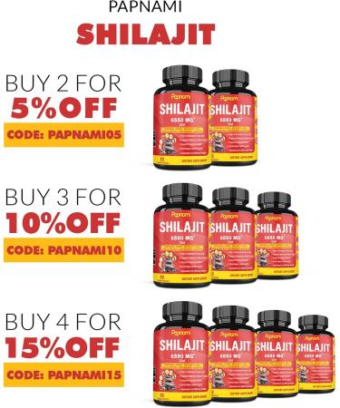 Shilajit Extract Capsules 6550mg - 3 Months Supply (90 Capsules) - Buy Online on GoSupps.com