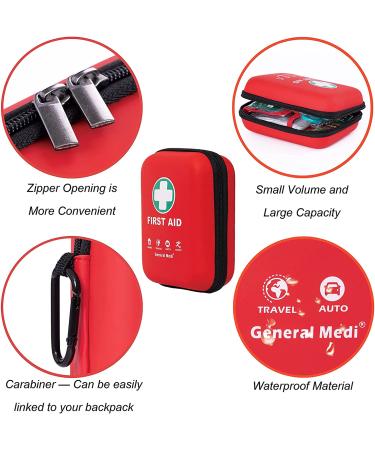 170-Piece First Aid Kit with Hard Case - Includes Eyewash, Instant Cold Pack, Emergency Blanket - for Travel, Home, Office, Camping - Lightweight and Durable (Red) - Buy Online on GoSupps.com