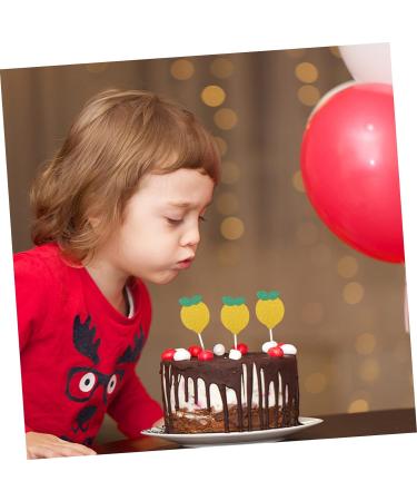 Abaodam 48 Pcs Lemon Cake Toppers Birthday Toppers for Cakes Birthday Cupcake Topper Birthday Cake Decorations De Bautizo Para Ni o Gold Paper Cups Gold Trim Props Baby Summer - Buy Online on GoSupps.com