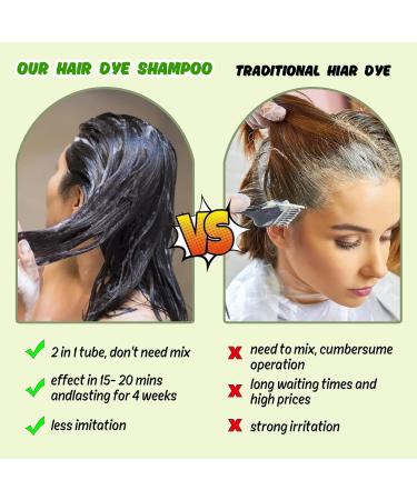 Buy Black Hair Dye Shampoo 3 in 1 - Herbal Grey Coverage Shampoo for Men & Women | 500ml - Buy Online on GoSupps.com