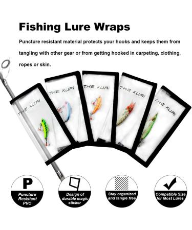 Thekuai Fishing Lure Covers - 5 Piece PVC Wraps for Safety | Hook Covers for Sharp Hooks | Durable & Clear | 8L x 8W - Buy Online on GoSupps.com