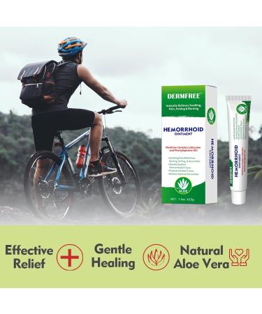 DERMFREE Hemorrhoid Ointment Care Instantly Relieves Swelling Pain Itching Burning and External Discomfort Helps to Protect Irritated Tissue 1.5Oz (1.5 Oz (Pack of 3) - Buy Online on GoSupps.com