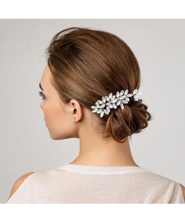 FOMIYES Bridal Hair Comb Clips Wedding Rhinestone Hair Clips Sparkly Hair Piece Elegant Gem Hair Accessories for Women Girls - Buy Online on GoSupps.com