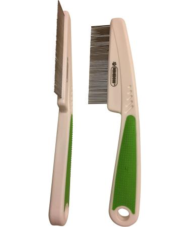 Pixikko Pet Fine Pin Comb - 18mm Metal Pins | Removes Flaky Skin and Loose Hair - Buy Online on GoSupps.com