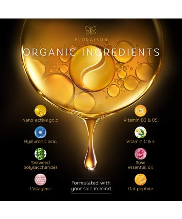 30 Pairs 24k Gold Under Eye Mask Patches - Anti-Aging Treatment for Wrinkles, Puffy Eyes, with Collagen and Hyaluronic Acid Serum - Buy Online on GoSupps.com