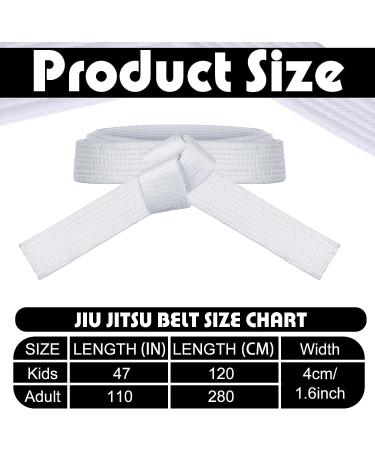 4 Piece White Taekwondo Belt Set - Universal Fit Rank Belt for Martial Arts Uniforms - Buy Online on GoSupps.com
