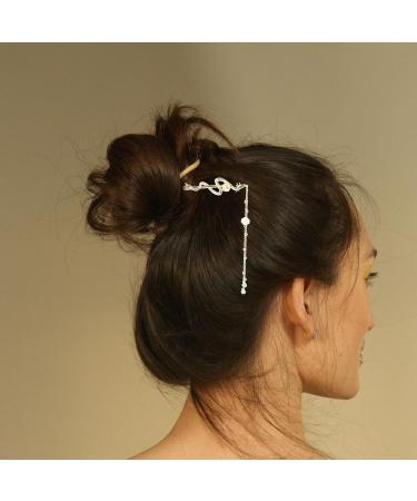 FOMIYES Dragon Hair Stick Chinese Hair Chopstick Tassels Hairpin Women Hair Stick for Buns - Buy Online on GoSupps.com