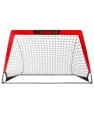 L RUNNZER Portable Soccer Goal, Soccer Nets for Backyard Training Goals for Soccer Practice with Carrying Case 4x3 FT