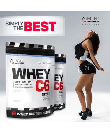 Hi Tec Nutrition Whey C-6 Protein Supplements 2250g - Vanilla Flavor for Bodybuilders & Athletes | Muscle Growth & Recovery - Buy Online on GoSupps.com