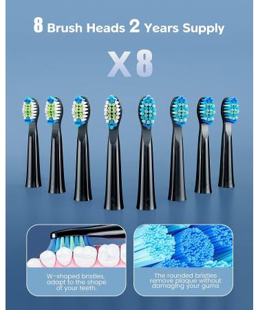 Bitvae Electric Toothbrush for Adults and Kids | Rechargeable Sonic Toothbrush | ADA Accepted | 8 Heads | Travel-friendly | Midnight Blue - Buy Online on GoSupps.com