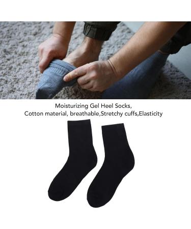  ZASCHMOY Moisturizing Gel Heel Socks Soft Cotton Comfortable Like a Spa Experience for Relaxing Sleep and Everyday Use 4 Pairs (Black) - Buy Online on GoSupps.com
