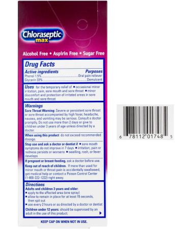 Chloraseptic Max Strength Wild Berries Sore Throat Spray 1.0 fl oz - Buy Online on GoSupps.com