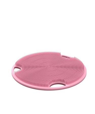 Boie USA Flat Body Scrubber - Soft Silicone Exfoliating Shower Brush Antimicrobial Loofah Replacement for All Skin Types - Pink - Buy Online on GoSupps.com