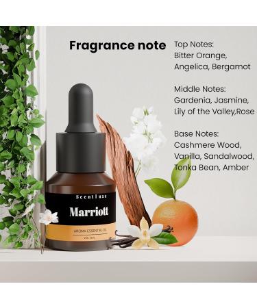 Essential Oils & Hotel Diffuser Oil Inspired Marriott Hotel - Bitter Orange Jasmine & Lily of The Valley Blend for Home Fragrance Aromatherapy Oil Premium 15mL Glass Bottle 0.5 Fl Oz (Pack of 1) - Buy Online on GoSupps.com