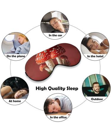 Sleep Mask for Men & Women - Breathable Red Mushroom Eye Cover | Adjustable Light Blocking Eyeshade for Sleep & Naps - Buy Online on GoSupps.com