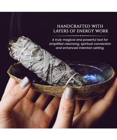 White Sage Smudge Stick & Soap Bundle - Natural Space Purifier & Cleansing Kit - 1 Stick + 3 Bar Soap | Moonwater Elixirs - Buy Online on GoSupps.com