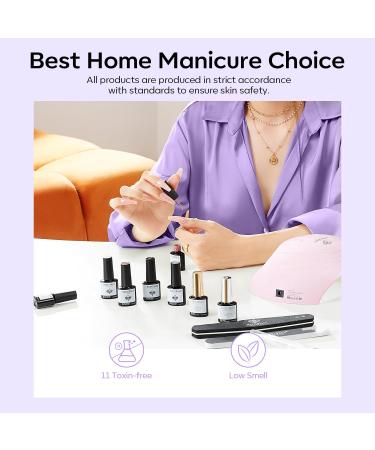 Modelones Purple Glitter Gel Nail Polish Set 6 Colors Shimmer Mermaid Gel Polish Cat Eye Sparkle Gel Nail Polish Soak Off Summer Gel Polish Set for Women DIY Nail Art Gift - Buy Online on GoSupps.com