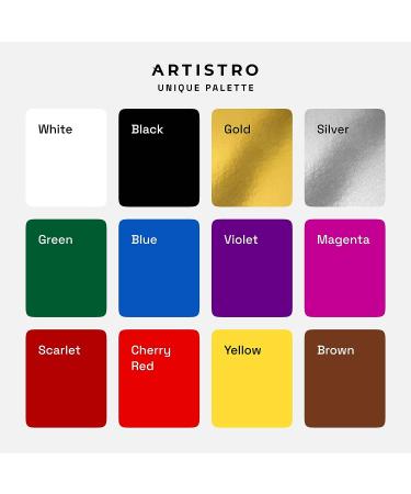 Artistro Paint Pens Set of 12 Acrylic Markers - For Rock, Stone, Ceramic, Glass, Wood, Canvas - Extra-Fine Tip - Buy Online on GoSupps.com