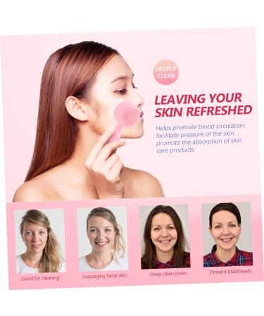 OHPHCALL Silicone Face Brush Hand Scrubber Face Spa Brush Face Cleansing Brush Handheld Face Brush Cleansing Facial Brush Deep Facial Cleaning Brush Silica Gel Portable Accessories Pink 12x4.5cm - Buy Online on GoSupps.com