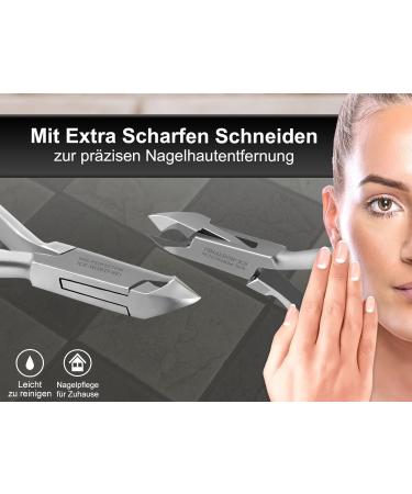 Professional Stainless Steel Cuticle Nippers 10 cm - Precision 10 mm Cut for Effective Cuticle Removal - Buy Online on GoSupps.com
