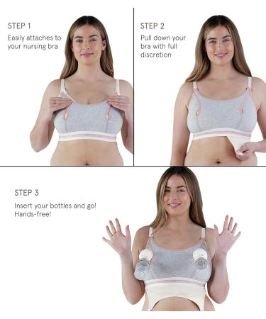 Bravado Clip and Pump Maternity Bra - Opaque M Dove Heather - Women's M Size - Buy Online on GoSupps.com
