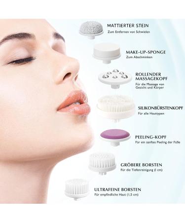 Coslus Electric Face Cleansing Brush - IPX7 Waterproof 7 Brush Heads for 360 Deep Cleansing - Buy Online on GoSupps.com