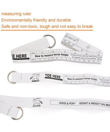 Jetisva 2.5M 98.4 Inch Horse Weight Tape Measure Long Precisio Horse Weight Measuring Tape Portable Horse Height Bust Body Measurement White Horse Measuring Stick forÂ Equine Farm Animals Cow Goat - Buy Online on GoSupps.com