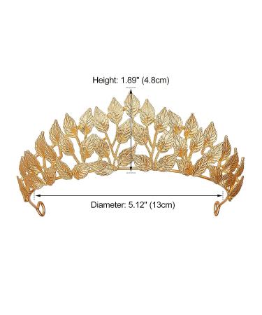 AW BRIDAL Gold Leaf Crown Headband | Greek Goddess Wedding Tiaras for Bride | Princess Crown for Prom & Pageant - Buy Online on GoSupps.com