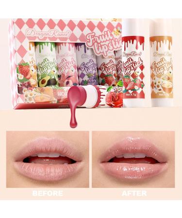Pakivs 6 Pcs Fruit-flavored Lipstick Set Hydrating Tinted Lip Balm Moisturizing Lipstick Lip Balm Bulk Lip Care Makeup - Buy Online on GoSupps.com