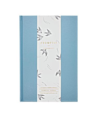 Promptly Journals, A Complete Childhood History Journal (Dusty Blue) - A Prompted Journal for Pregnancy through Age 18, Pregnancy Journal and Baby Book, Baby Memory Book