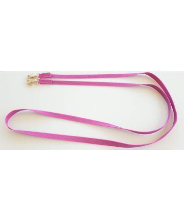 elropet rubberized reins with rein hooks silver rubber reins fuchsia Shetty - WB extra 2.40m pony