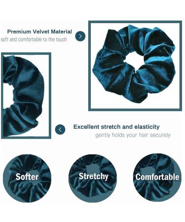 Buy Ilamourcar 6-Piece Velvet Scrunchies Set | Colorful Hair Ties & Rubber Bands for Girls & Women | International Shipping Available - Buy Online on GoSupps.com