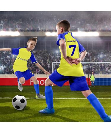 Ronronner No. 7 Yellow Football Jersey Set for Kids & Adults | Short-Arm Jersey with Shorts & Socks Perfect for Young Fans! - Buy Online on GoSupps.com