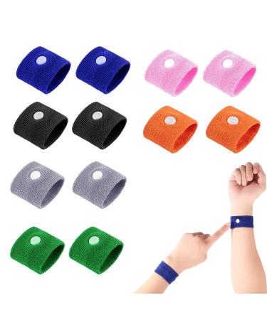 6 Pairs Travel Sickness Bands Motion Sickness Relief Bands Anti Nausea Wristbands Car Sickness Bands Kids Anti Sickness Bands Natural Acupressure Relief Wristbands for Pregnancy/Sea/Car/Flying