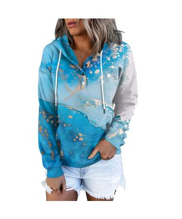 Warehouse Amazon Warehouse Deals Light Weight Long Sleeve Shirts For Women Sudaderas Para Mujer Plus Size Hoodies Cropped Hoodie Women Casual Vintage Print Button Pullover Hoodies Sweatshirts