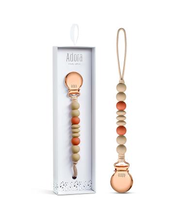 Adora Baby Gifts Pacifier Clips  Baby Pacifier Holder Silicone Binky Clip for Boys - Girls (Saddle Rust) - Buy Online on GoSupps.com